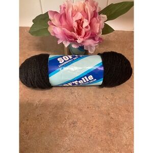 Carrousel SOFTelle Yarn 4 Ply Worsted Wt 100% Acrylic Black 429 Made in USA